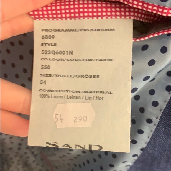 Men’s SAND linen sport coat - Picture 6 of 7